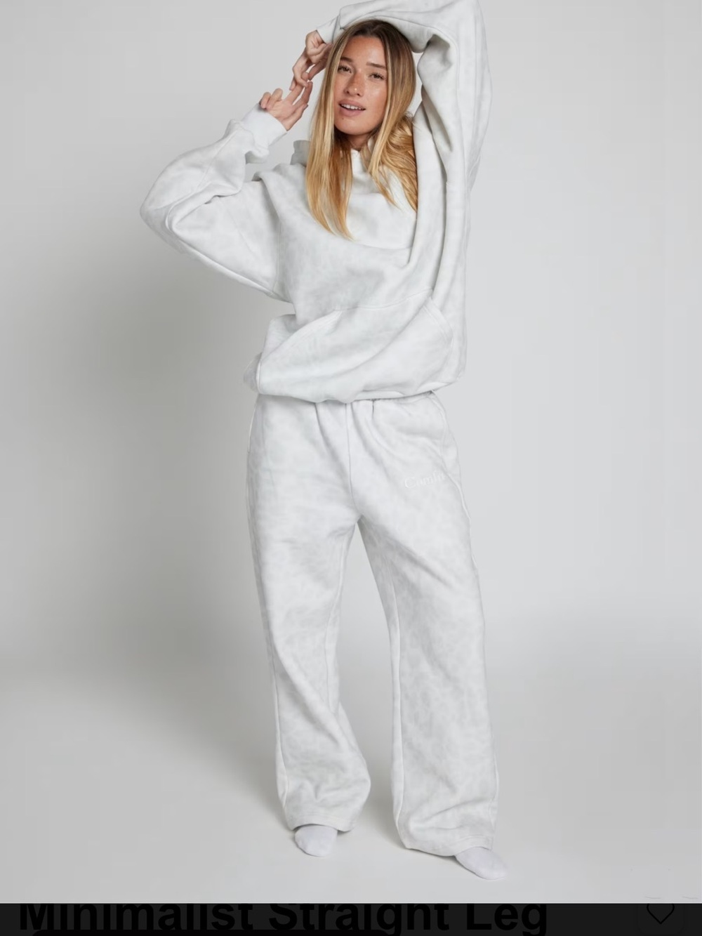 Comfrt snow leopard set. Cozy Straight-Leg Sweatpants and hoodie